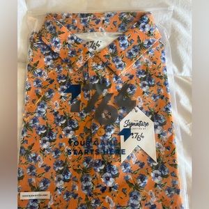 1764 Large Floral Golf Polo - New with Tags
